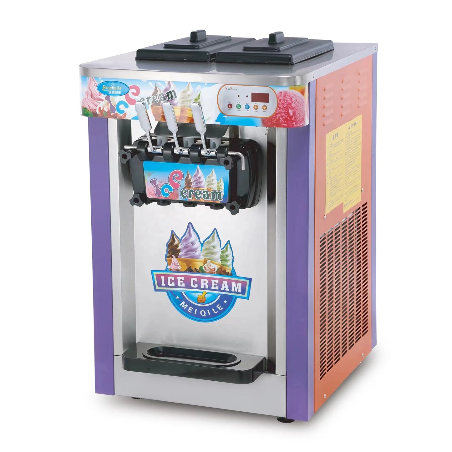 Colorful 3 Flavors Gelato Ice Cream Machine Ice Cream Maker For Business Ice Cream A Glace Machine