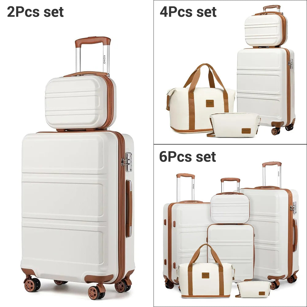 KONO 2/4/6-piece beauty case box cosmetics case hand luggage toilet bag travel bag luggage set