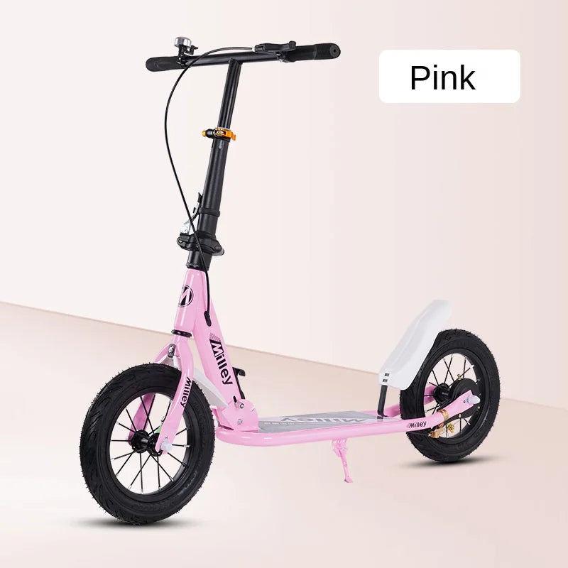 Grylls Children Teenagers Adult Scooter Mobility Kids Folding Two Wheels Boys Girls Big Boys With Brakes Non-Electric