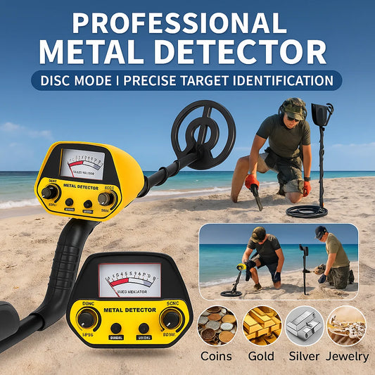 Lightweight Waterproof Metal Detector GTX5030Y – Adjustable Shaft, DISC Mode, Accurate Detection for Adults & Beginners