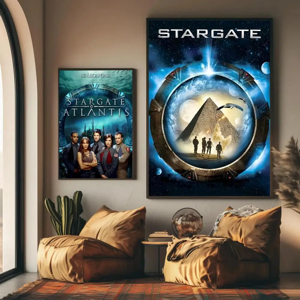 Classic TV S-Stargate SG Painting Calligraphy High-Quality Cotton Canvas Poster Wall Art for Living Room Modern  House Decor