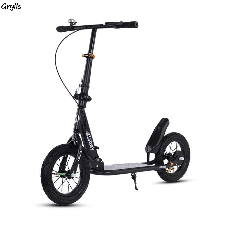 Grylls Children Teenagers Adult Scooter Mobility Kids Folding Two Wheels Boys Girls Big Boys With Brakes Non-Electric
