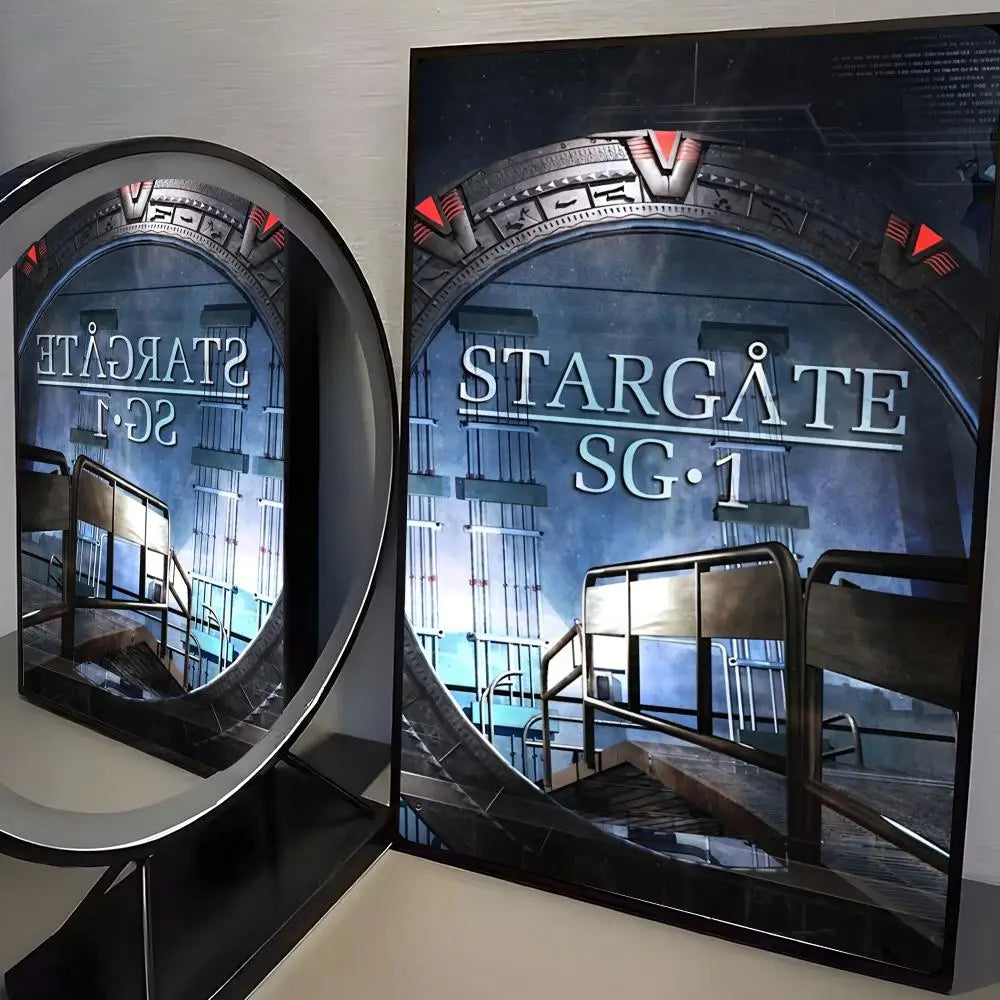 Classic TV S-Stargate SG Painting Calligraphy High-Quality Cotton Canvas Poster Wall Art for Living Room Modern  House Decor