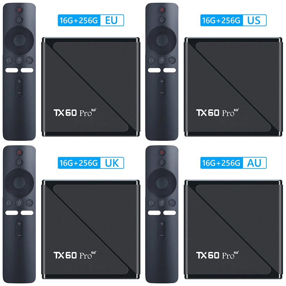 2025 Smart TV Box Android 24 TV Box 14K 2.4G 5G Dual WiFi 6 Set-top Box Video Media Player 16G 256G Home Set Top Box AU/UK/US/EU