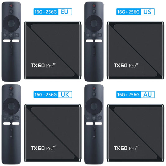 2025 Smart TV Box Android 24 TV Box 14K 2.4G 5G Dual WiFi 6 Set-top Box Video Media Player 16G 256G Home Set Top Box AU/UK/US/EU