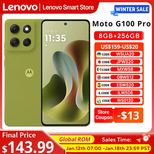 Motorola Moto G100 Pro SmartPhone Dimensity 7300 Global ROM  6.7-inch 1.5K pOLED 120Hz Display 50MP AI Camera 6720mAh Cellphone