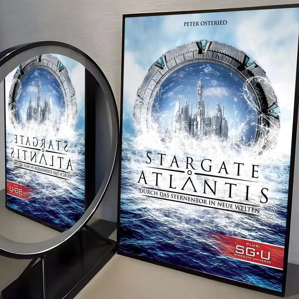 Classic TV S-Stargate SG Painting Calligraphy High-Quality Cotton Canvas Poster Wall Art for Living Room Modern  House Decor