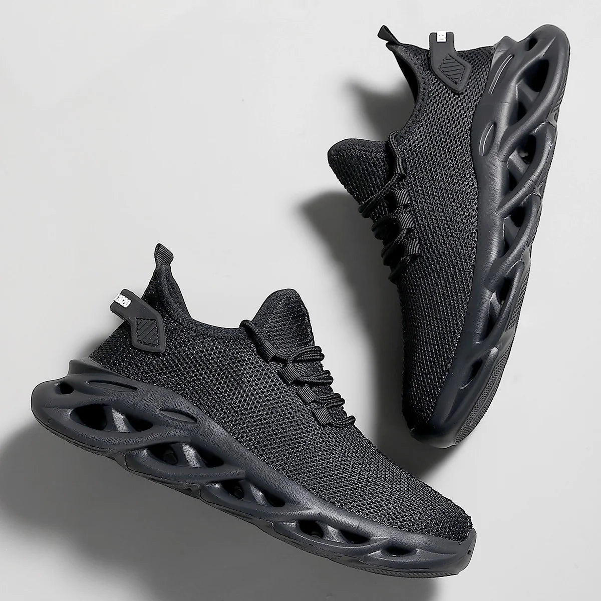 Chaussures Running Homme Noires Mesh - Baskets Sport Respirantes Légères Jogging