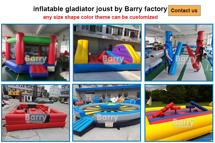 Outdoor Party Games Bouncy Inflatable Duel Game Gladiator Joust Bouncer Inflatable Games Platform for Kids and Adults