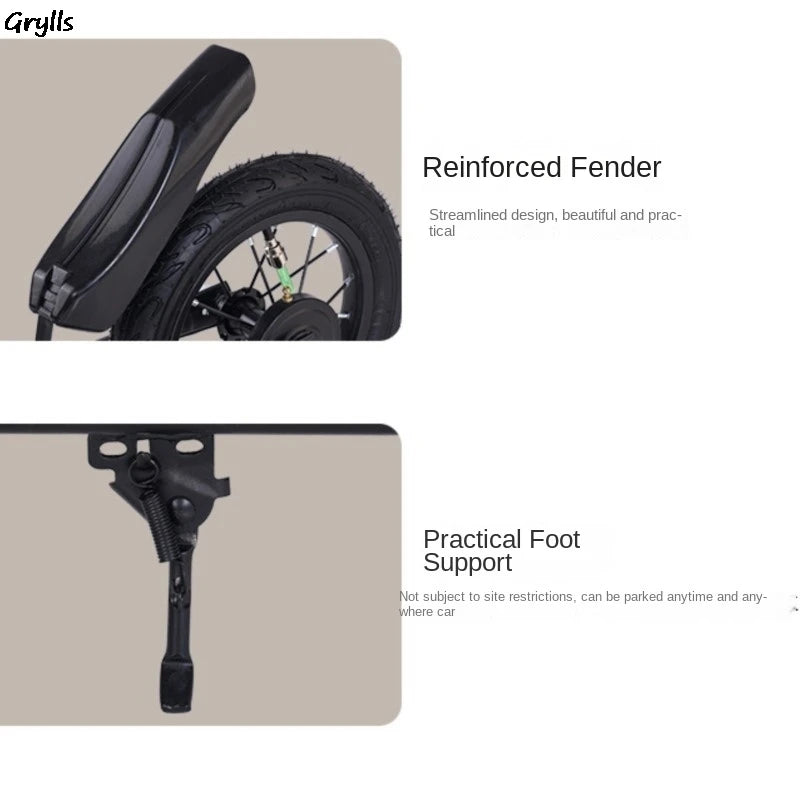 Grylls Children Teenagers Adult Scooter Mobility Kids Folding Two Wheels Boys Girls Big Boys With Brakes Non-Electric