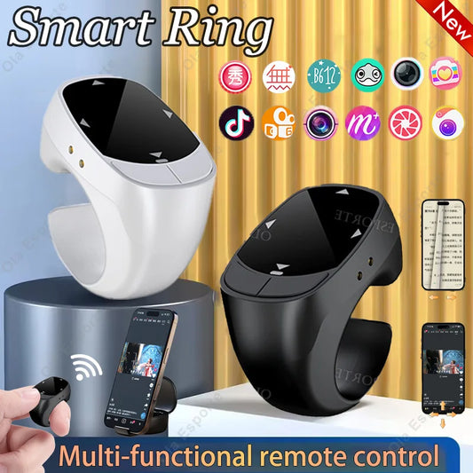 New Smart Ring Multi-Functional Rings Remote Control 5.3 BT Page Scrolling Video Flipping Auto-Like, Take Photos For Smartphones