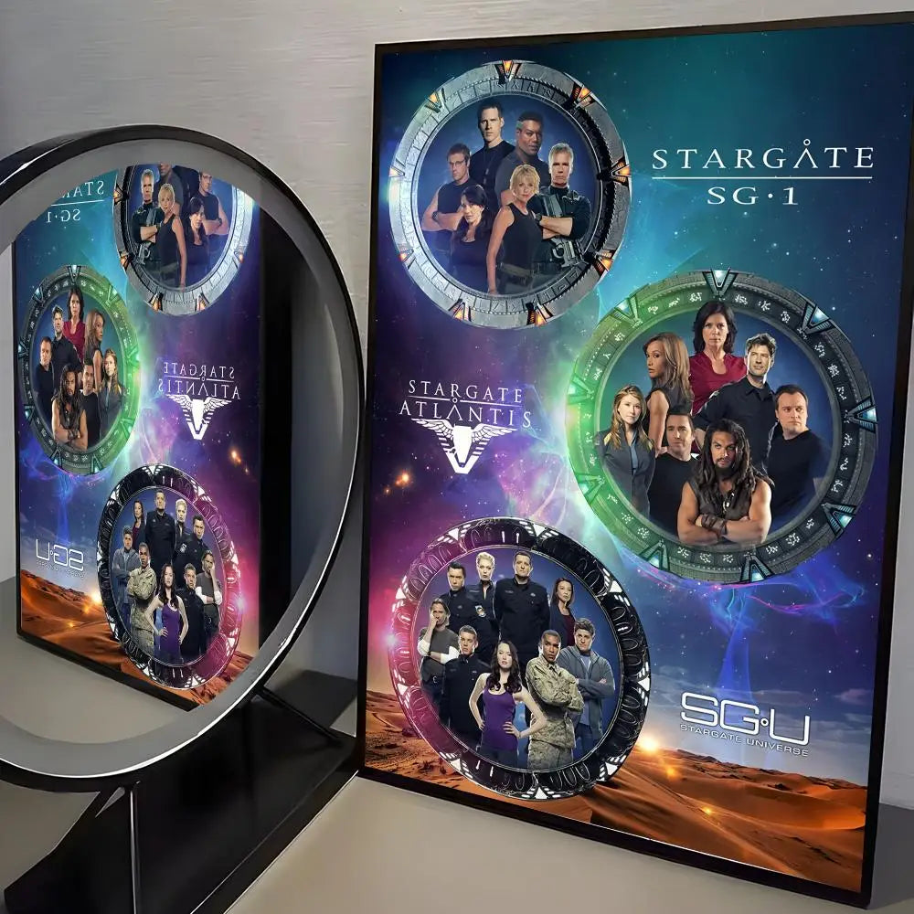 Classic TV S-Stargate SG Painting Calligraphy High-Quality Cotton Canvas Poster Wall Art for Living Room Modern  House Decor