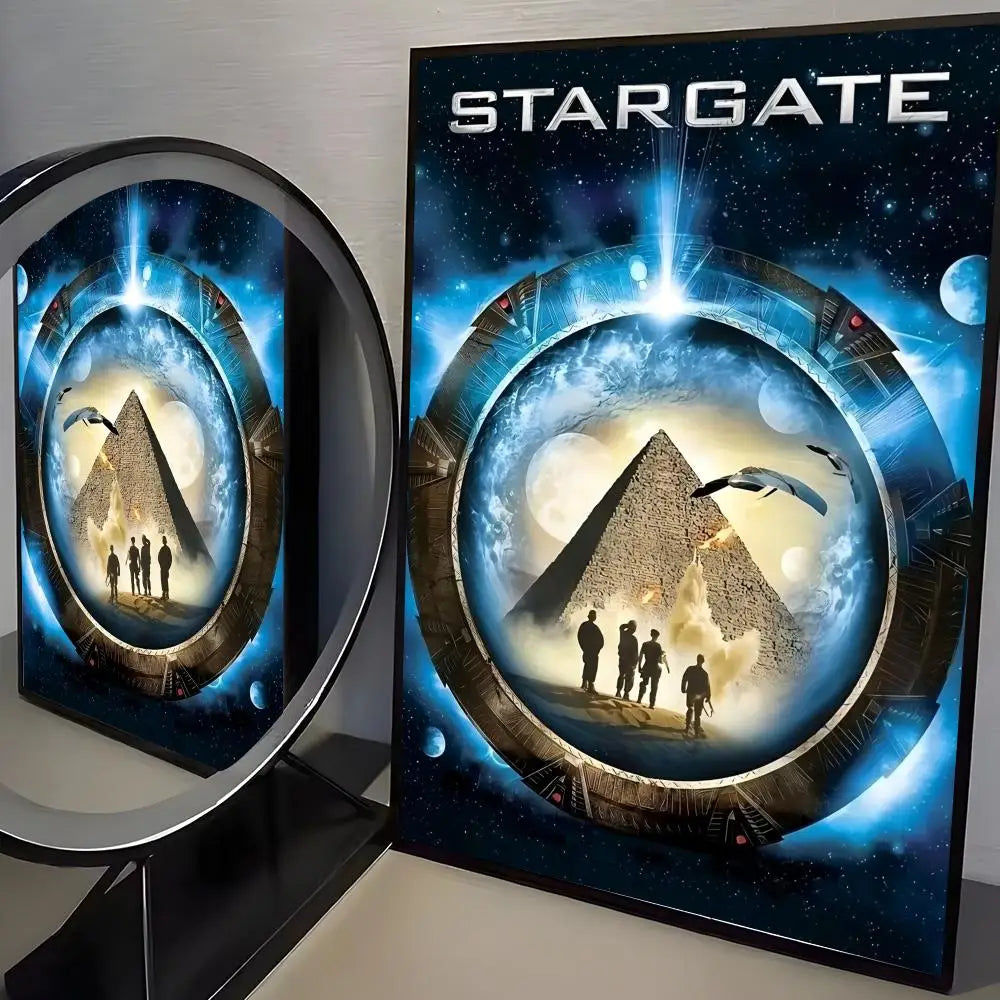 Classic TV S-Stargate SG Painting Calligraphy High-Quality Cotton Canvas Poster Wall Art for Living Room Modern  House Decor