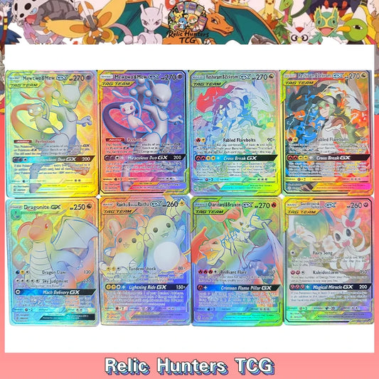 PKM GX EX Vstar holographic DIY PTCG Collection Cards Dragonite etc Self Made Single Card Classic Game Anime English Version