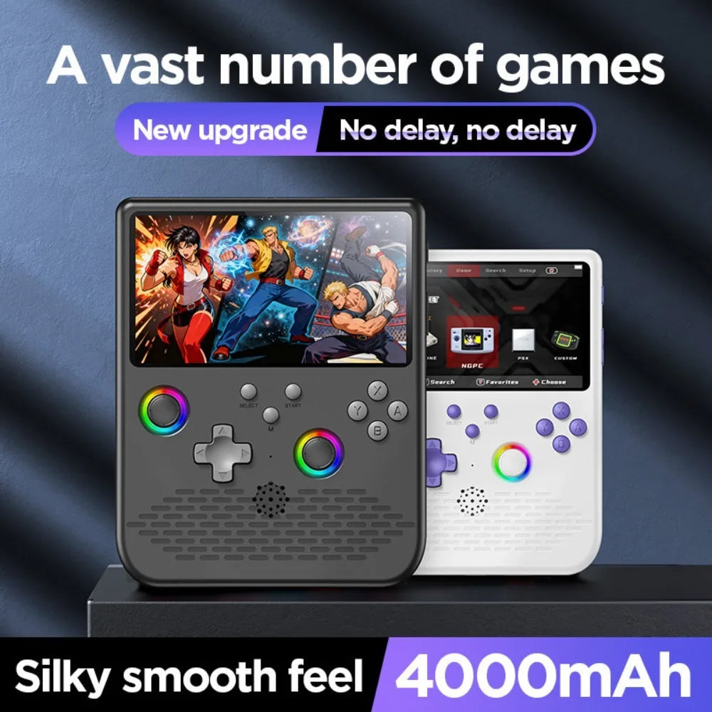 H5 Handheld Game Console 5 Inch Screen, Portable Retro Gaming Console with 64G/128G, 1280x720 Pixels, Game Searchable, 4000mAh,