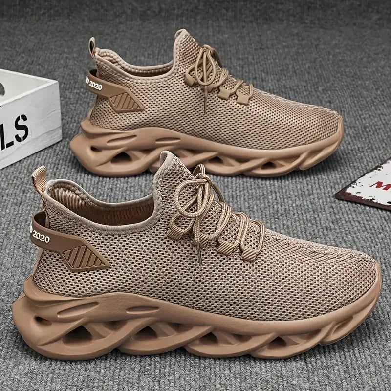 Chaussures Running Homme Noires Mesh - Baskets Sport Respirantes Légères Jogging