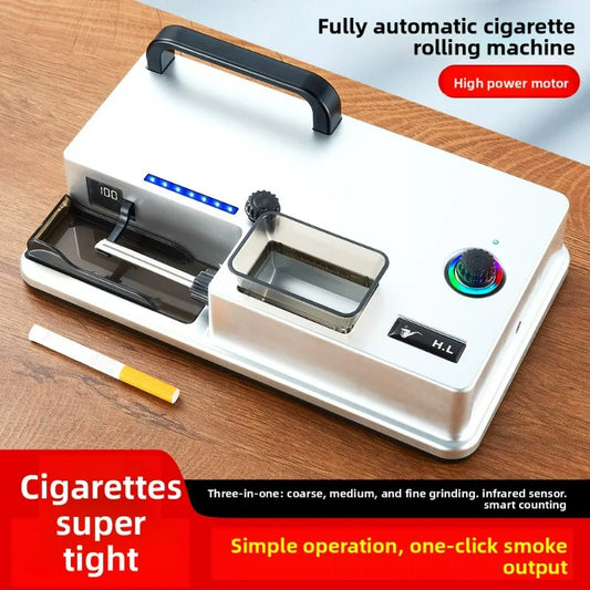 New Cigarette Machine, Coarse, Medium and Fine, Fully Automatic Electric Cigarette Maker, Small Household Intelligent Sensing