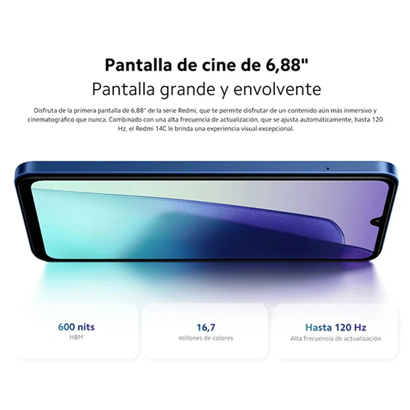 Xiaomi Redmi 14C NFC, Smartphones,MediaTek Helio G81-Ultra,6.88" Screen,120 Hz,50 MP AI Dual Camera