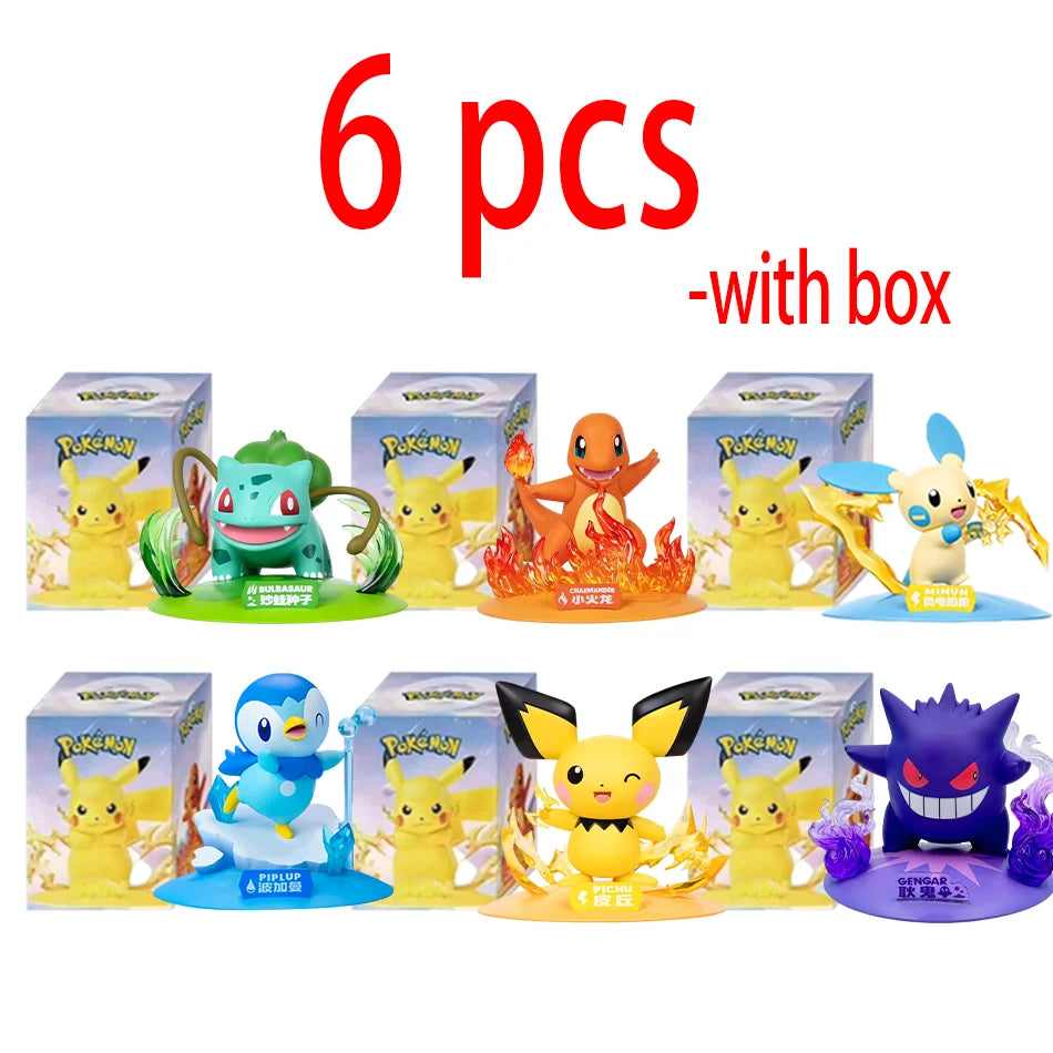 Figurines Pokémon Pikachu 12pcs Blind Box - Modèles Anime Décoration Bureau