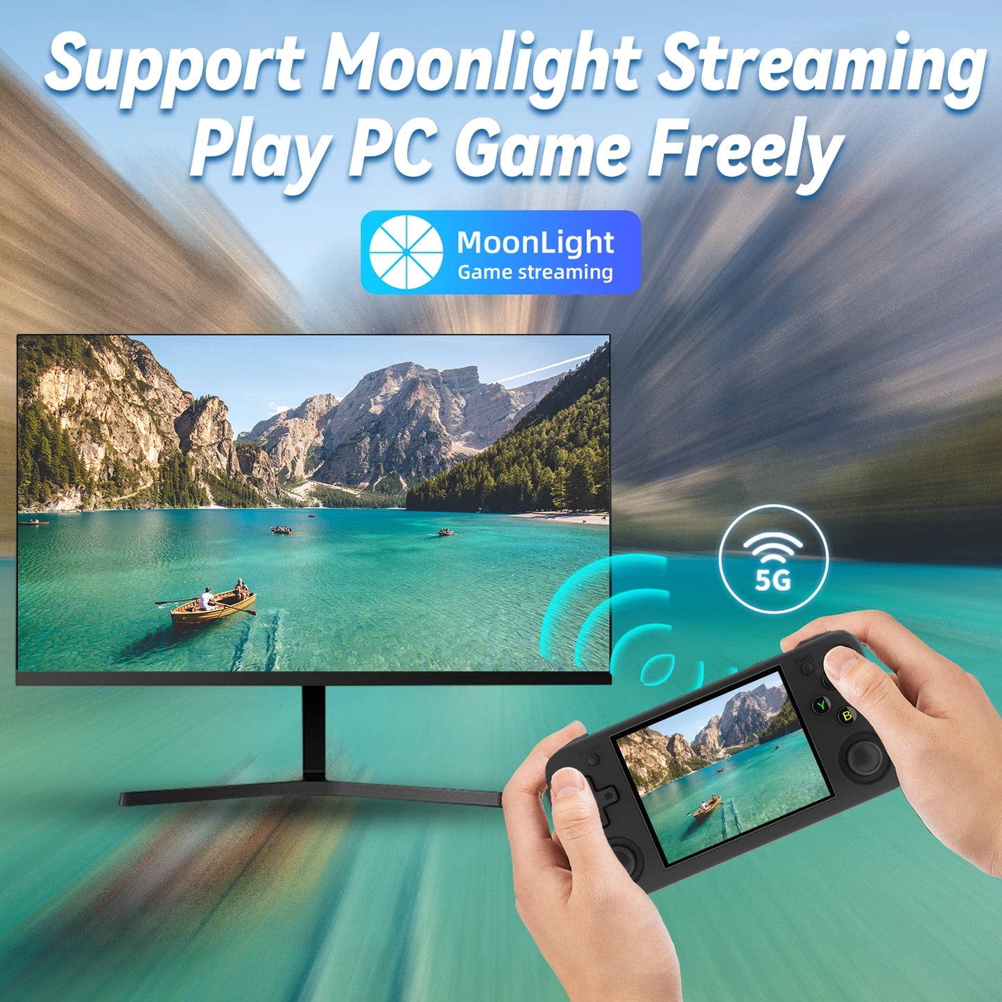 Console Portable ANBERNIC RG35XX H - 5000+ Jeux Rétro Écran IPS 3.5" 3300mAh