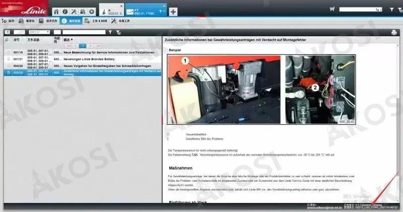 for Linde BT forklift truck diagnostic LINDE BT Diagnostic Cable FOR Linde canbox doctor USB BT FORKLIFT diagnostic tool