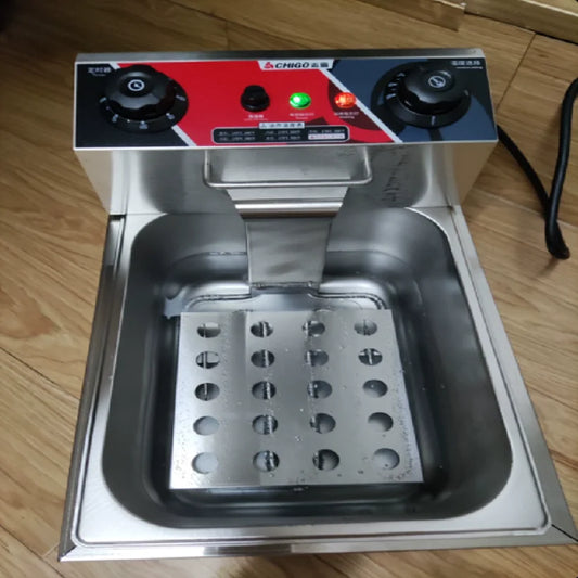 220V Fryer Electric Cookware for Kitchen Deep French Fries Commercial Fryers Frying Oil Cooker Timer Arfrai 10L Ar CW