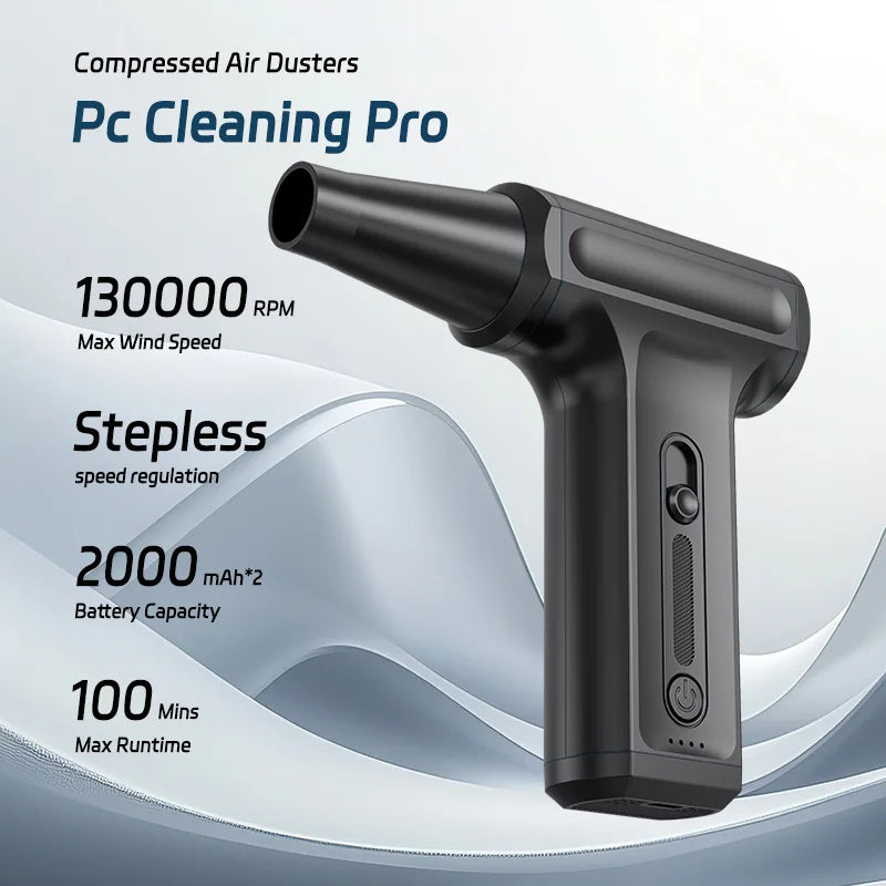 Turbo Fan Jet 300000RPM Turbo Jet soplador aspirador sin escobillas para PC/teclado/hogar/limpieza del coche soplador de aire