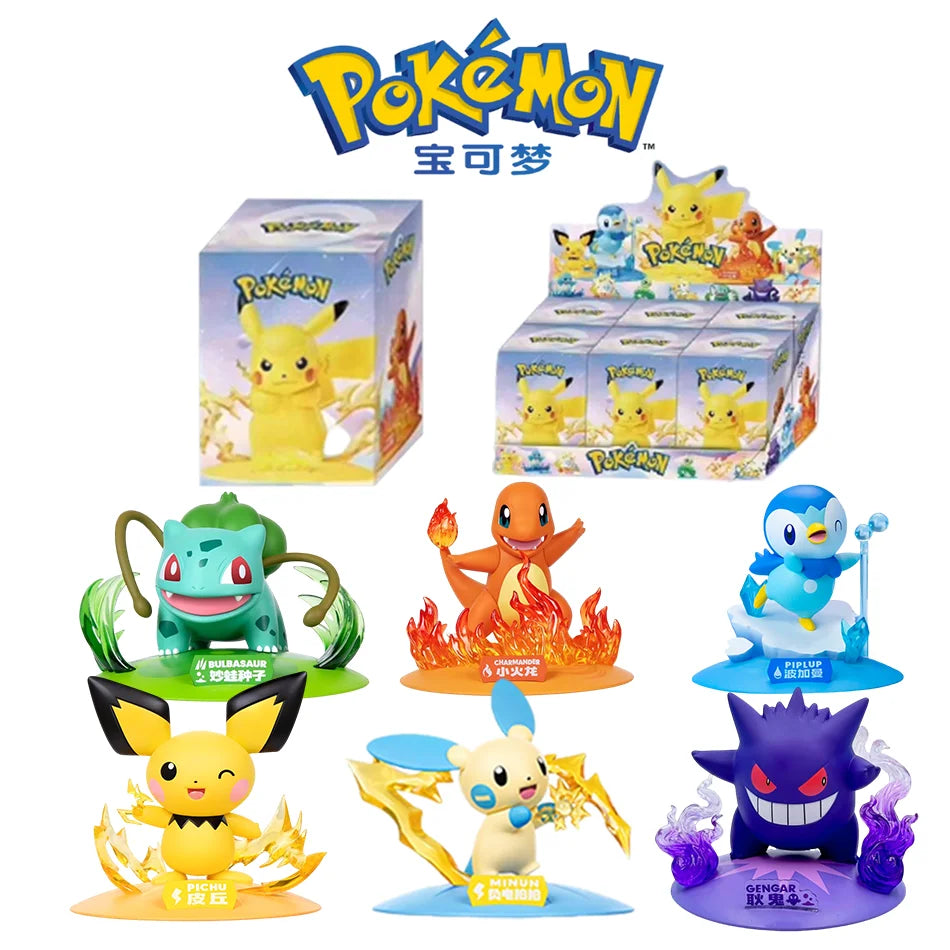 Figurines Pokémon Pikachu 12pcs Blind Box - Modèles Anime Décoration Bureau