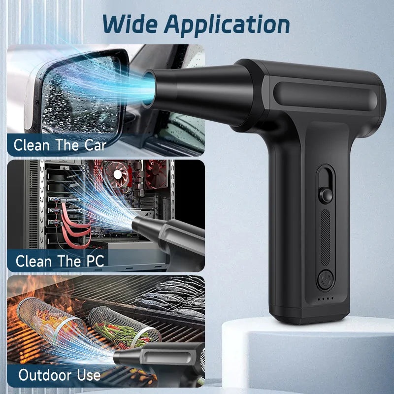 Turbo Fan Jet 300000RPM Turbo Jet soplador aspirador sin escobillas para PC/teclado/hogar/limpieza del coche soplador de aire