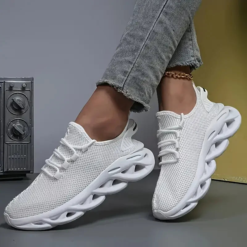 Chaussures Running Homme Noires Mesh - Baskets Sport Respirantes Légères Jogging