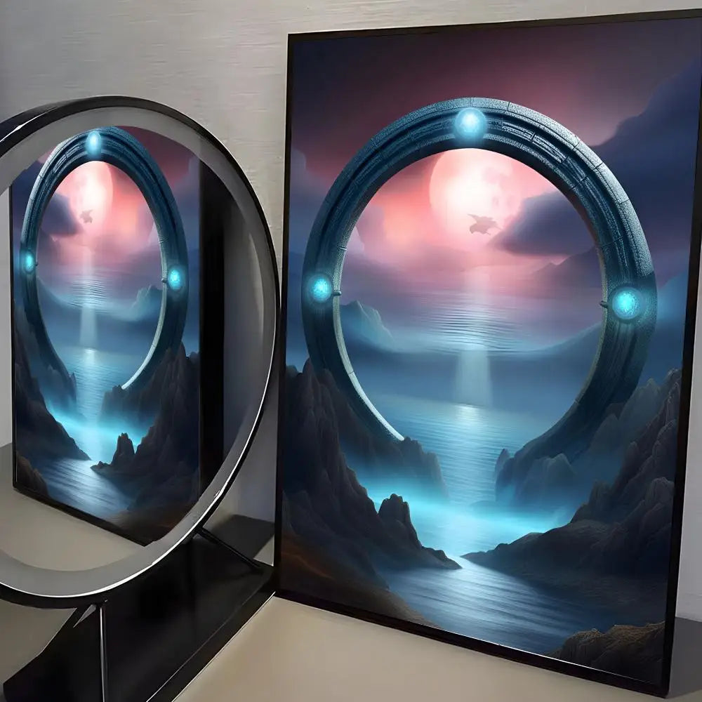 Classic TV S-Stargate SG Painting Calligraphy High-Quality Cotton Canvas Poster Wall Art for Living Room Modern  House Decor