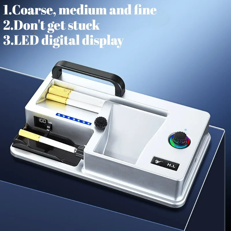 New Cigarette Machine, Coarse, Medium and Fine, Fully Automatic Electric Cigarette Maker, Small Household Intelligent Sensing
