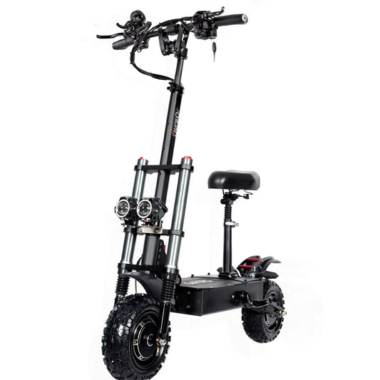 E5B 6000W 60V 38Ah 11 inch off-road tyre trottinettes électriques dual motors removable seat skutery Folding Electric Scooter