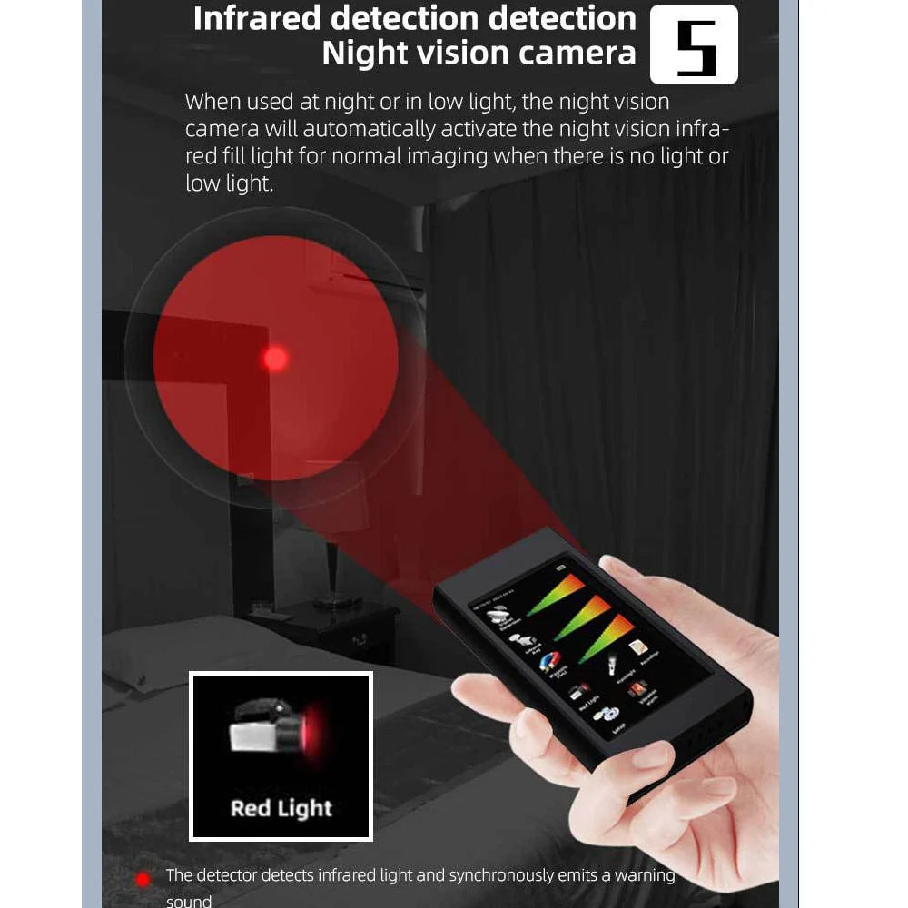 AI Smart Multi-functional Spy gadgets Detector GPS Tracker/Hidden WiFi Camera Detect,Privacy Security Gadget for All Scenarios