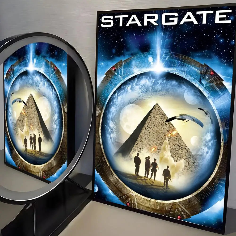 Classic TV S-Stargate SG Painting Calligraphy High-Quality Cotton Canvas Poster Wall Art for Living Room Modern  House Decor