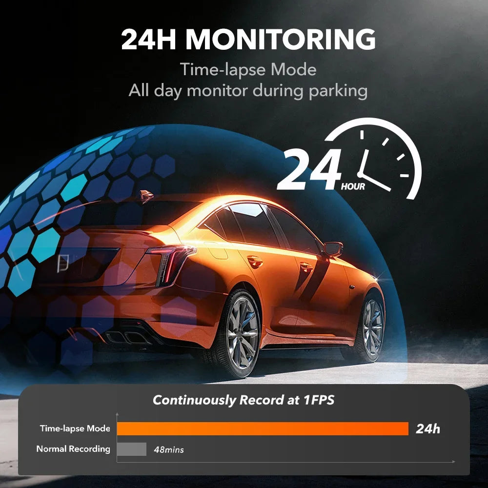 WOLFBOX G840S 12"IPS Dash Camera 4K Rearview Dash Cam GPS Video Recorder Night Vision HD Dual Cameras Car Dvr Parking Monitor