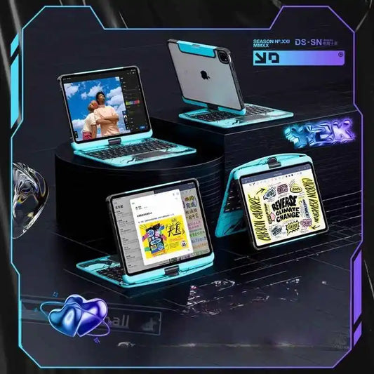 2025 New For Ipad Wonderful Control Keyboard Cyber Apply In Stock Tablet Pro 11/13 Inches Case Mute 10th Generation 360 Degrees