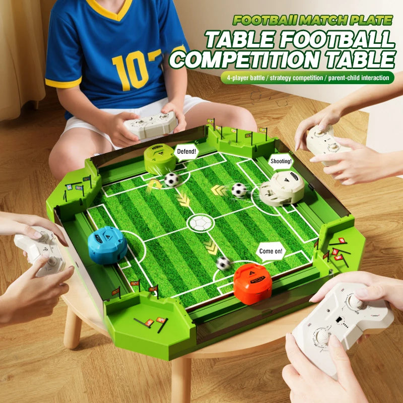Four-Players Soccer Tabletop Interactive Game Remote Control Football Assembly Toy Mini Soccer Desktop Competition Sports Games