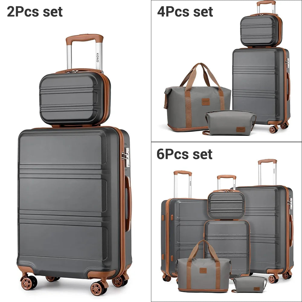 KONO 2/4/6-piece beauty case box cosmetics case hand luggage toilet bag travel bag luggage set