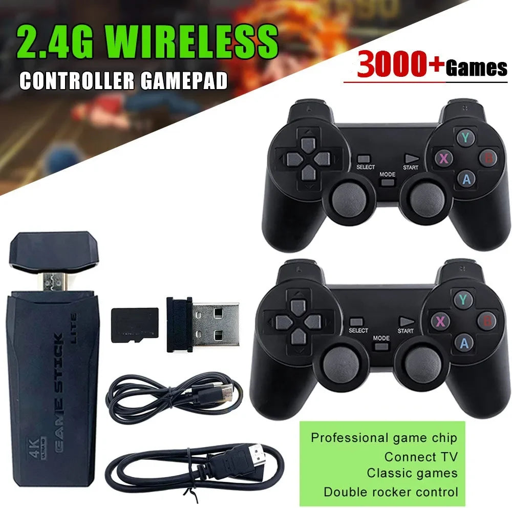 Console Rétro 20000 Jeux 4K - Contrôleur Sans Fil 2.4G PS1/GBA Cadeau Noël