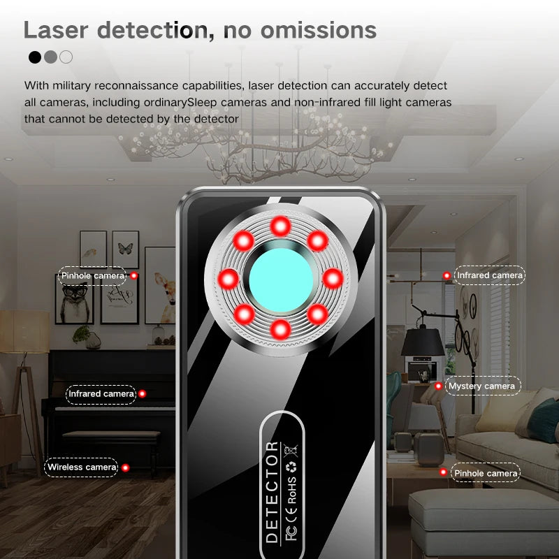Hidden Micro Camera Detector Military Grade Anti Spy Gadgets GPS Finder Bug Detector Wireless Signal Detection Infrared Scanner
