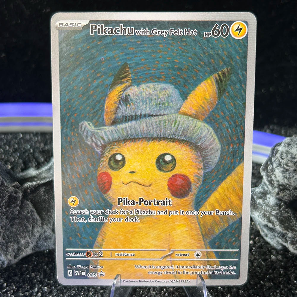 DIY PTCG Starry Night Collection Cards Van Gogh Museum Charizard Card PTCG Self Made Cartoon Anime Game Collection Cards Gift