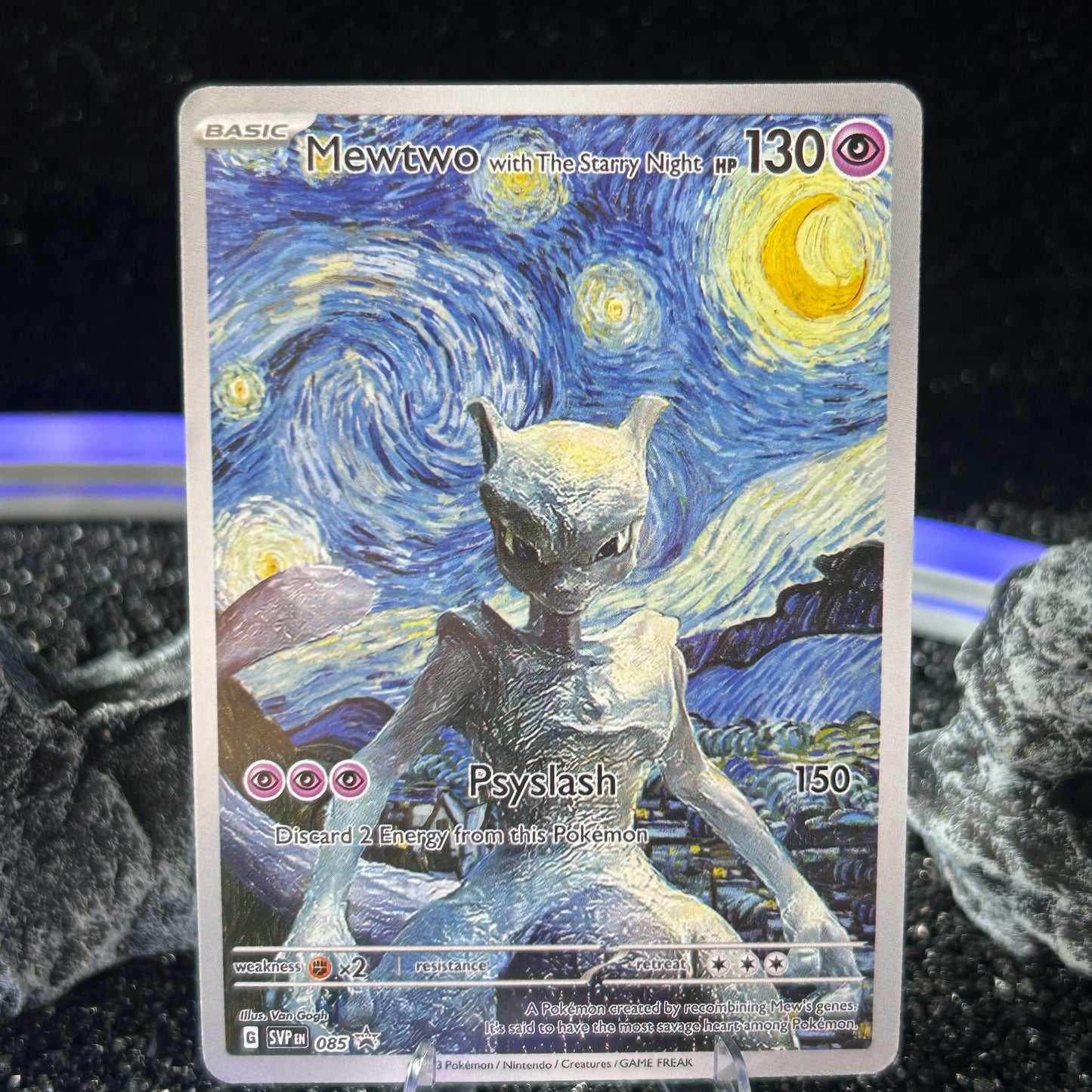 DIY PTCG Starry Night Collection Cards Van Gogh Museum Charizard Card PTCG Self Made Cartoon Anime Game Collection Cards Gift