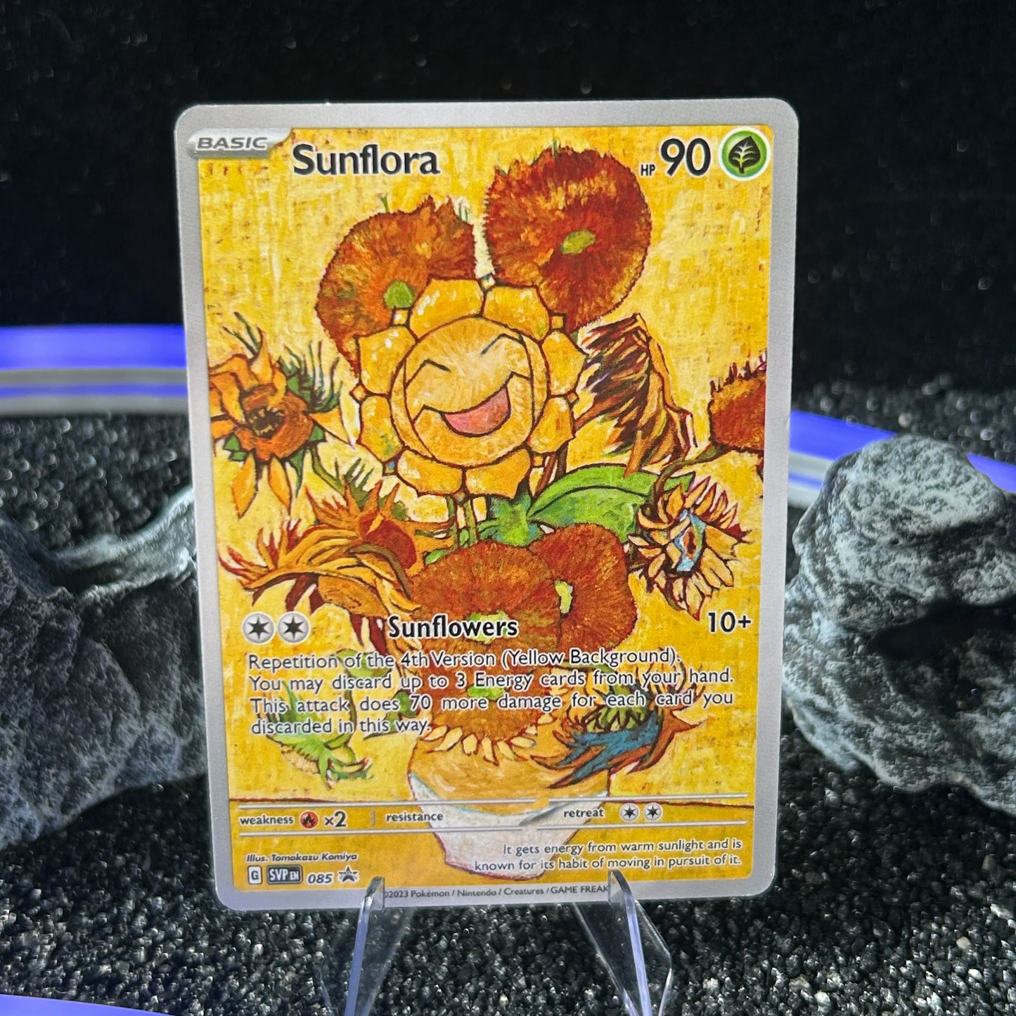 DIY PTCG Starry Night Collection Cards Van Gogh Museum Charizard Card PTCG Self Made Cartoon Anime Game Collection Cards Gift