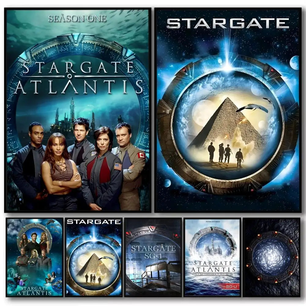 Classic TV S-Stargate SG Painting Calligraphy High-Quality Cotton Canvas Poster Wall Art for Living Room Modern  House Decor
