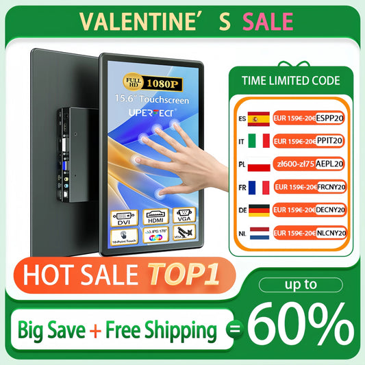 UPERFECT 15.6 Portable Monitors 1080P Touch screen Gaming displays 60Hz IPS monitors For PS5/4/3 Switch Laptop PC Mac Xbox