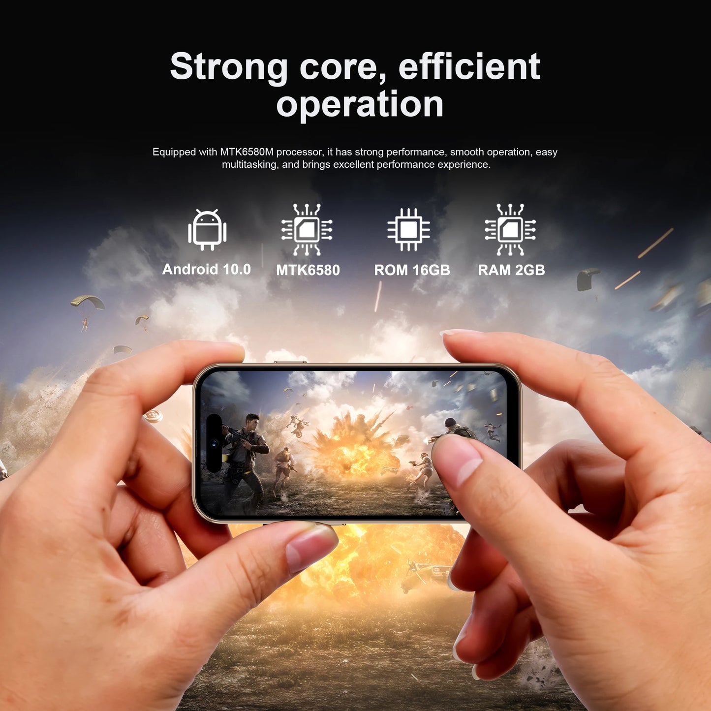 MINI 3G Smartphone Android 4.0" Display 2GB+16 GB Play Store Pocket Cell Phone 2 SIM WiFi Face Unlock Cute Small Cellular Phones