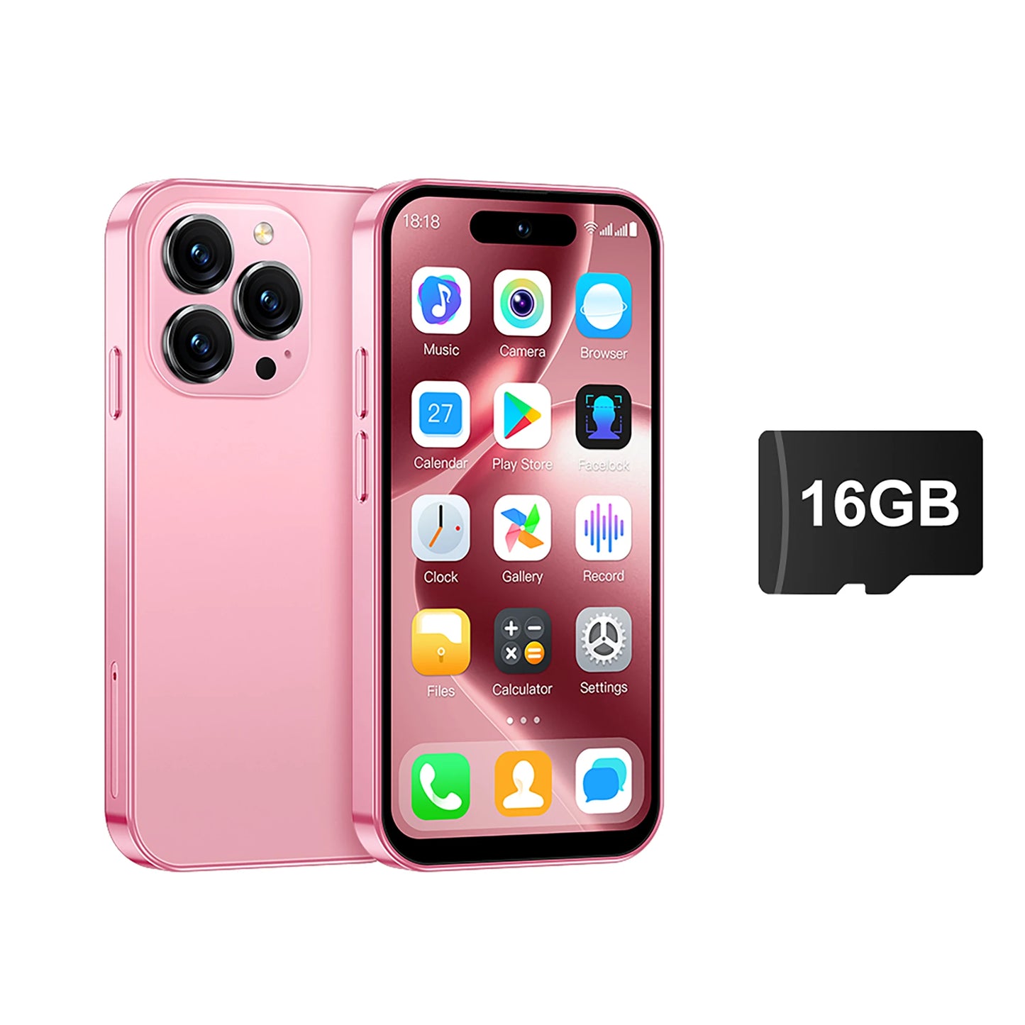 MINI 3G Smartphone Android 4.0" Display 2GB+16 GB Play Store Pocket Cell Phone 2 SIM WiFi Face Unlock Cute Small Cellular Phones